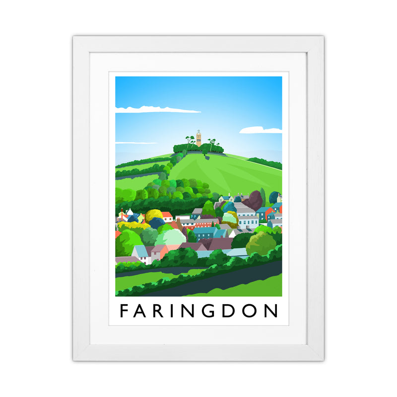 Faringdon Portrait Travel Art Print by Richard O'Neill White Grain