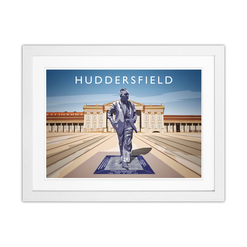 Huddersfield Travel Art Print by Richard O'Neill White Grain