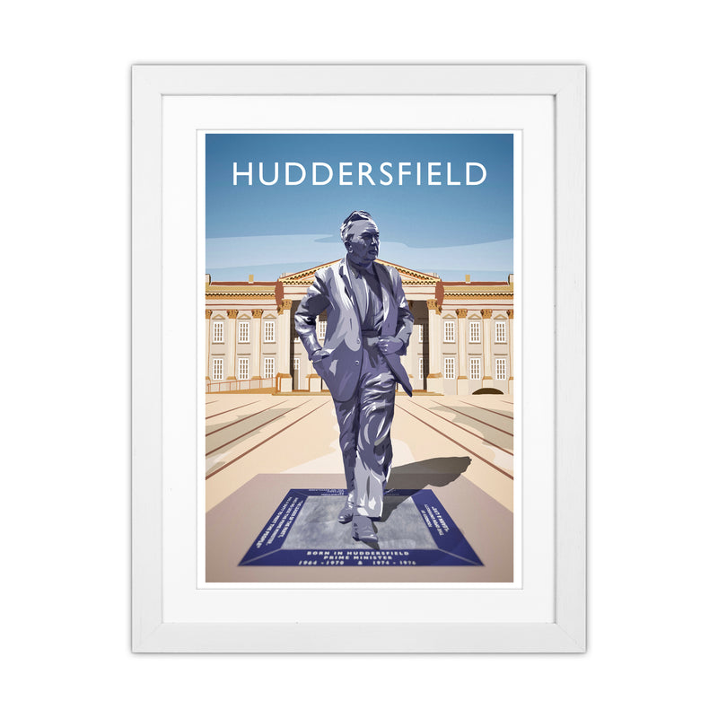 Huddersfield Portrait Travel Art Print by Richard O'Neill White Grain