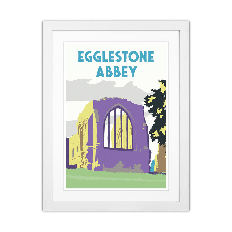 Egglestone Abbey Portrait Travel Art Print by Richard O'Neill White Grain