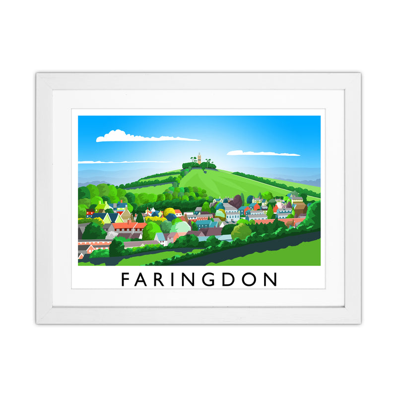 Faringdon Travel Art Print by Richard O'Neill White Grain