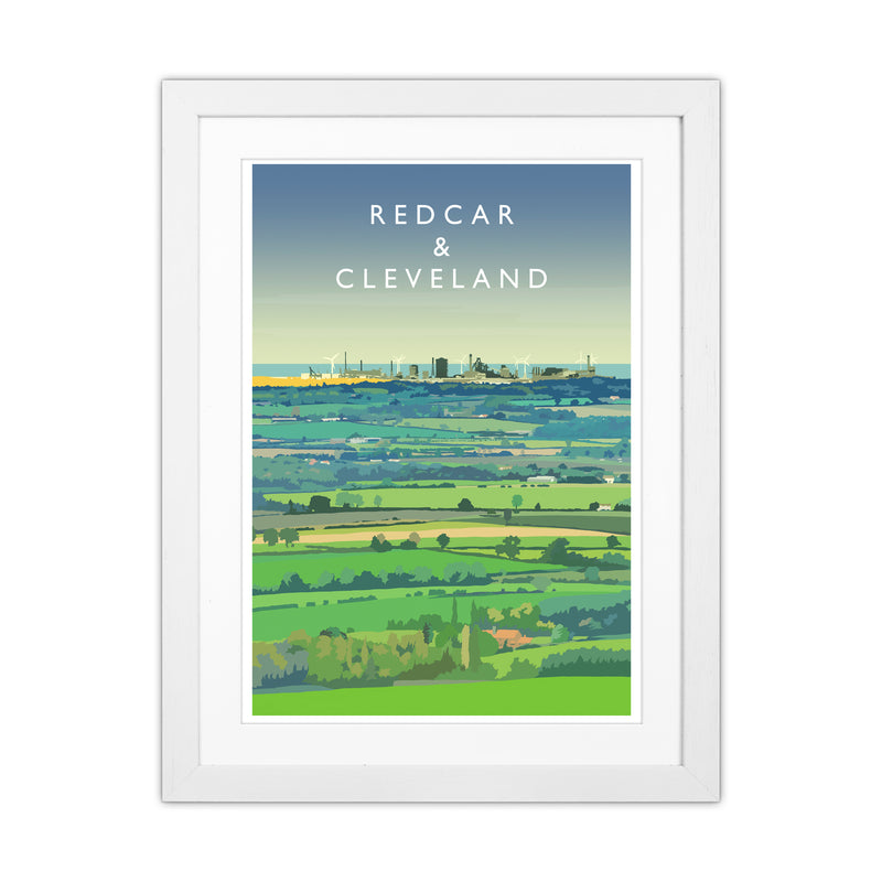 Redcar & Cleveland Travel Art Print by Richard O'Neill White Grain