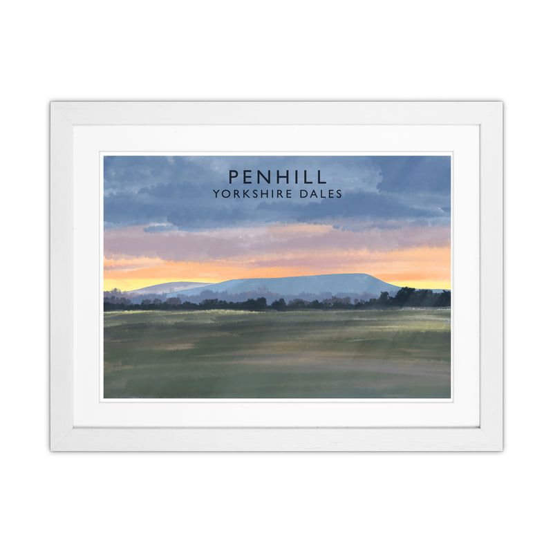 Penhill 3 Travel Art Print by Richard O'Neill White Grain