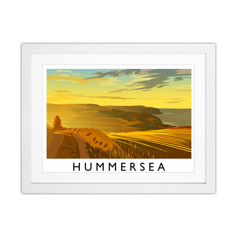 Hummersea Travel Art Print by Richard O'Neill White Grain
