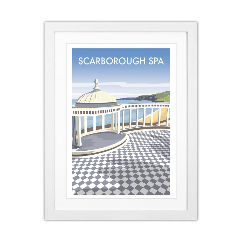 Scarborough Spa portrait Travel Art Print by Richard O'Neill White Grain