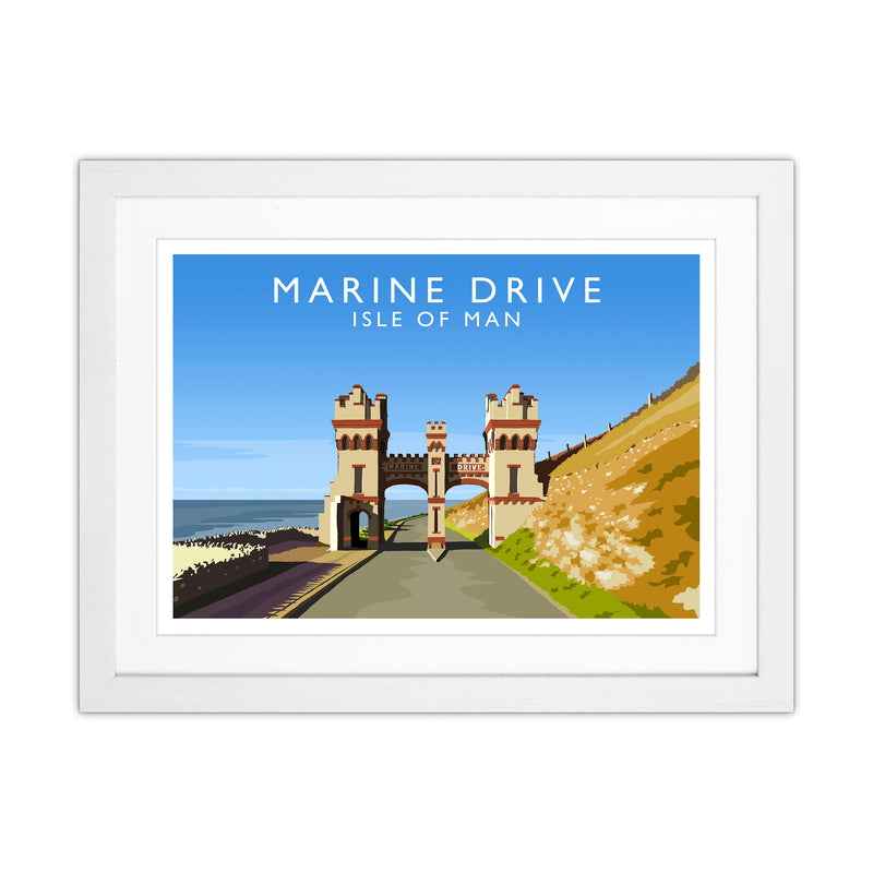 Marine Drive Travel Art Print by Richard O'Neill White Grain