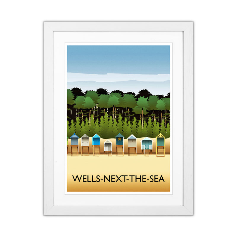 Wells-Next-The-Sea Portrait Travel Art Print by Richard O'Neill White Grain