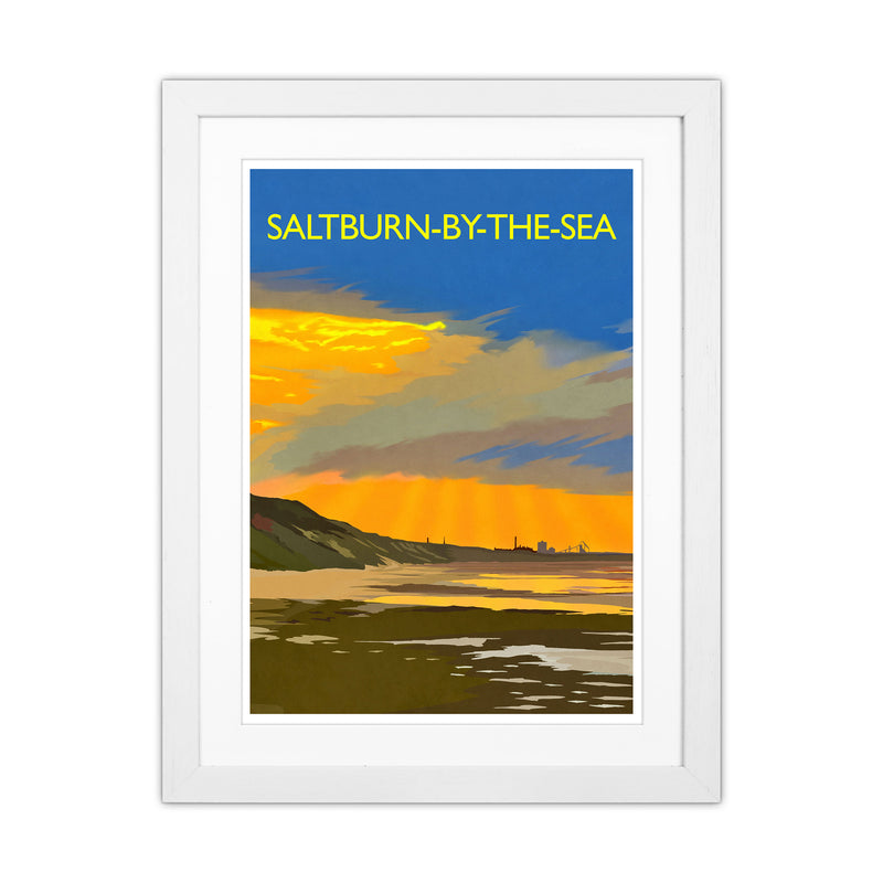 Saltburn-By-The-Sea 4 Portrait Travel Art Print by Richard O'Neill White Grain
