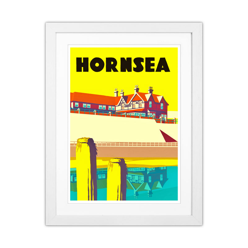 Hornsea 2 Portrait Travel Art Print by Richard O'Neill White Grain