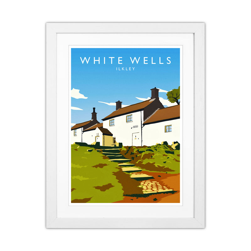 White Wells Portrait Travel Art Print by Richard O'Neill White Grain