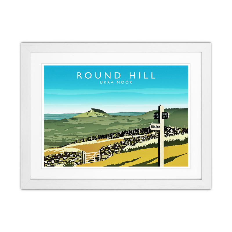 Round Hill Travel Art Print by Richard O'Neill White Grain