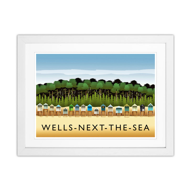 Wells-Next-The-Sea Travel Art Print by Richard O'Neill White Grain