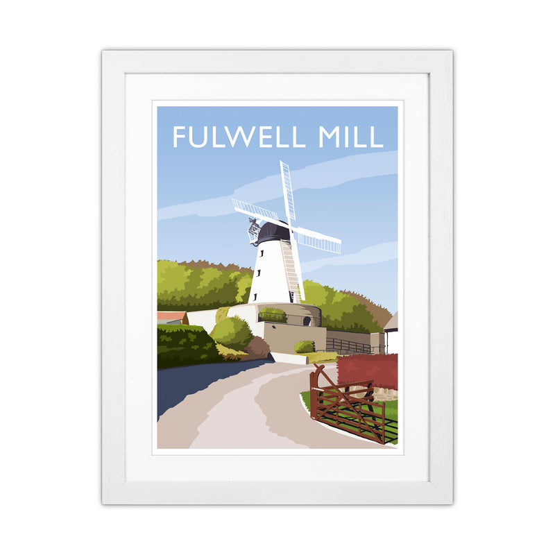 Fulwell Mill Travel Art Print by Richard O'Neill White Grain