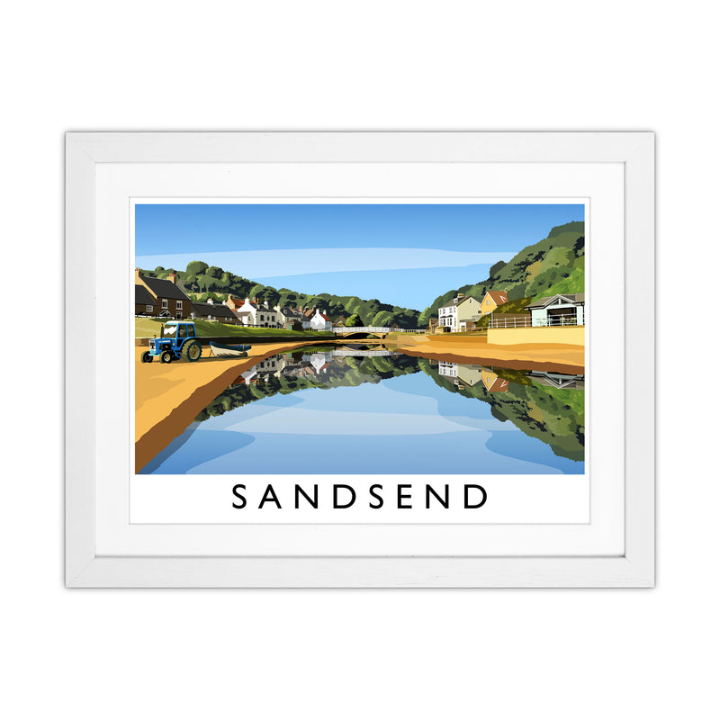 Sandsend 5 Travel Art Print by Richard O'Neill White Grain