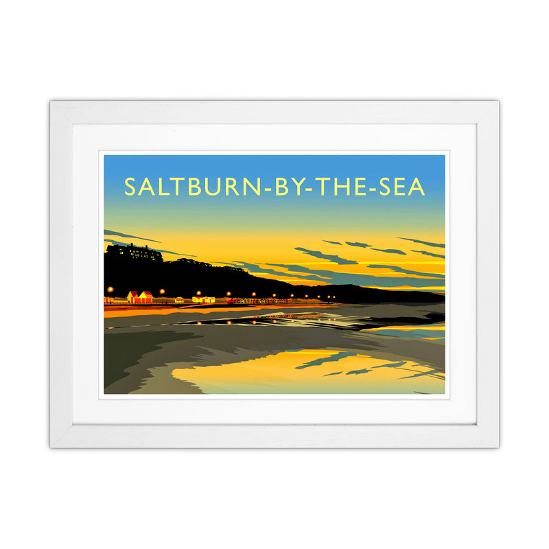 Saltburn-By-The-Sea 3 Travel Art Print by Richard O'Neill White Grain