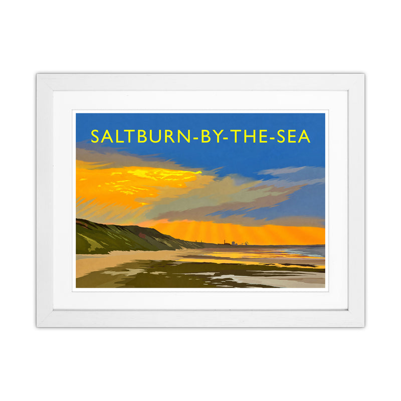 Saltburn-By-The-Sea 4 Travel Art Print by Richard O'Neill White Grain
