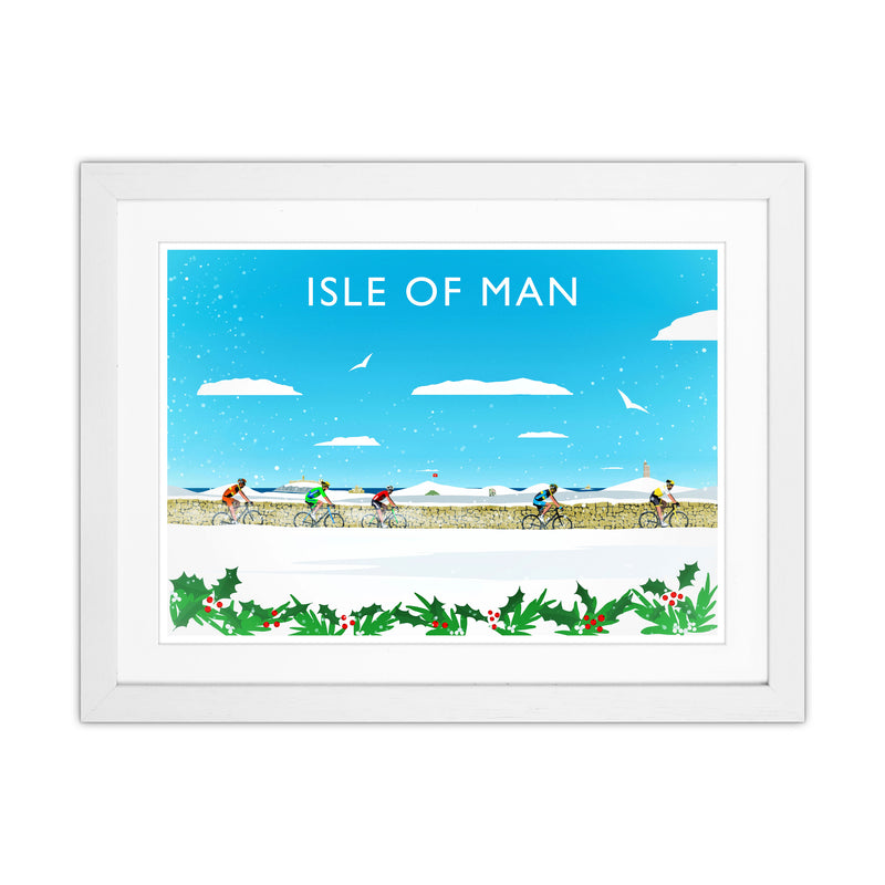 Isle Of Man (Snow) 2 Travel Art Print by Richard O'Neill White Grain