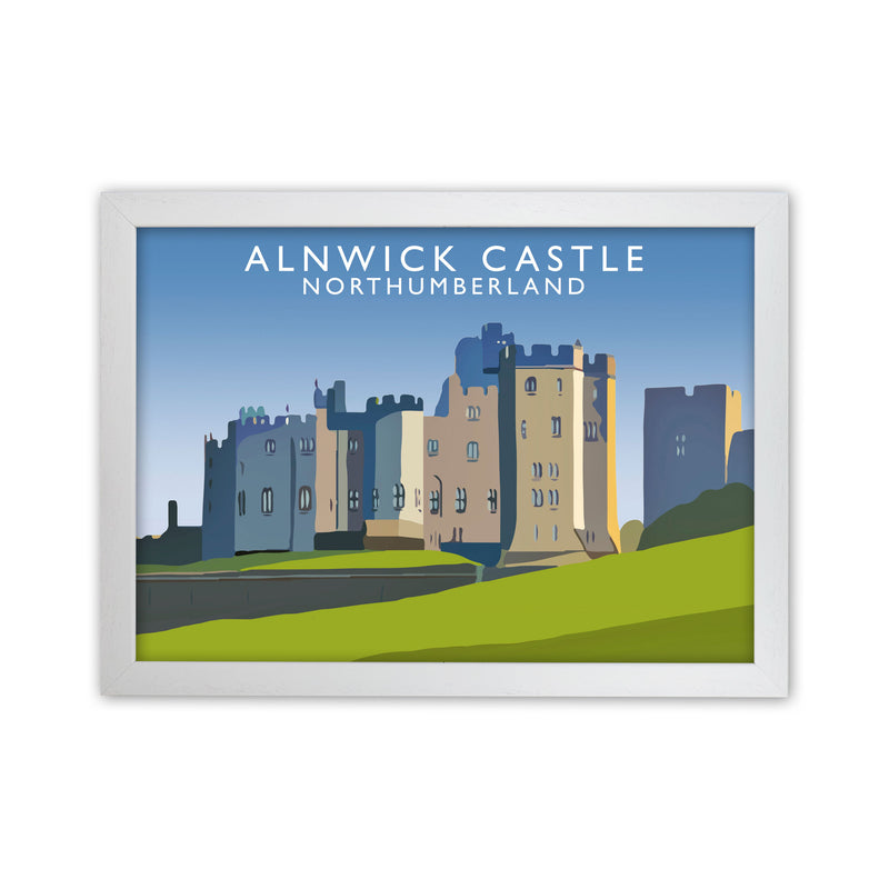 Alnwick Castle Northumberland Art Print by Richard O'Neill White Grain
