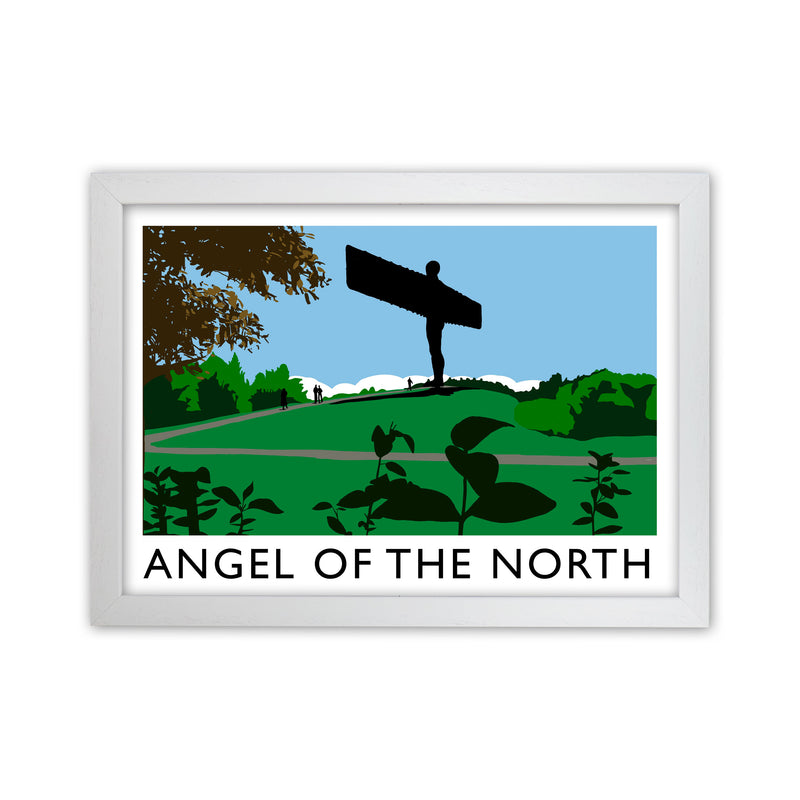 Angel of The North Landscape Framed Digital Art Print by Richard O'Neill White Grain