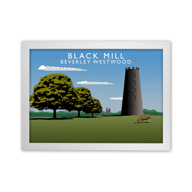 Black Mill Beverley Westwood Art Print by Richard O'Neill White Grain