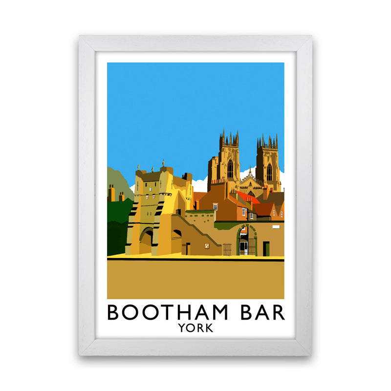Bootham Bar York Framed Digital Art Print by Richard O'Neill White Grain