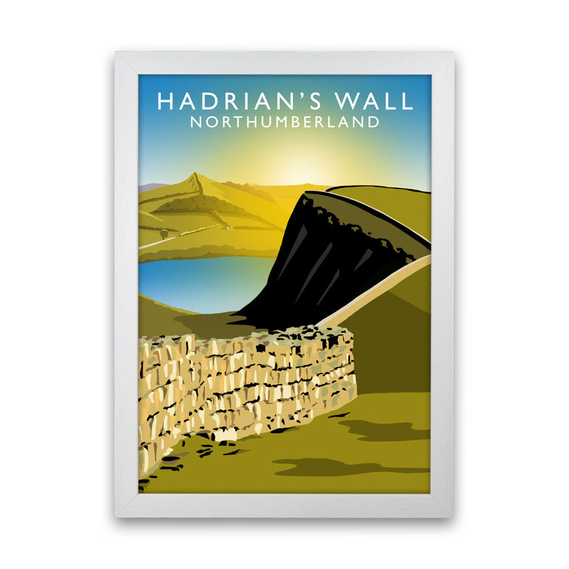 Hadrian's Wall Northumberland Framed Art Print by Richard O'Neill White Grain