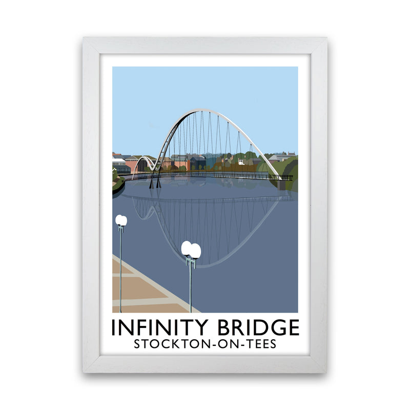 Infinity Bridge Stockton-On-Tees Art Print by Richard O'Neill White Grain
