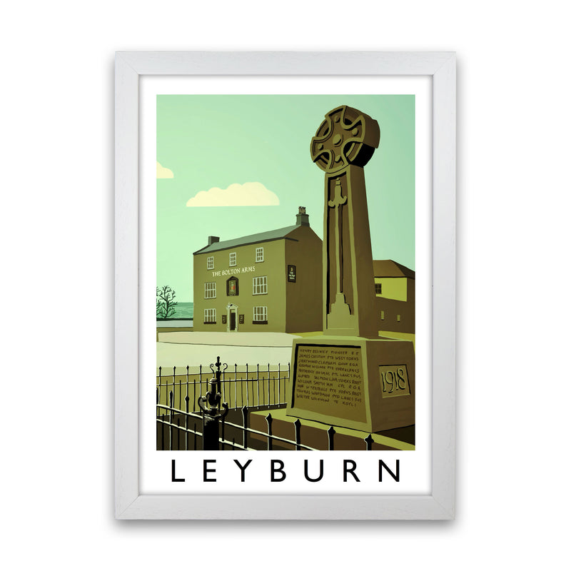 Leyburn Framed Digital Art Print by Richard O'Neill White Grain