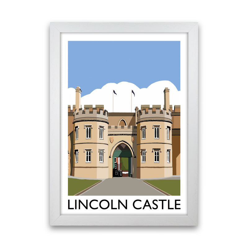 Lincoln Castle Framed Digital Art Print by Richard O'Neill White Grain