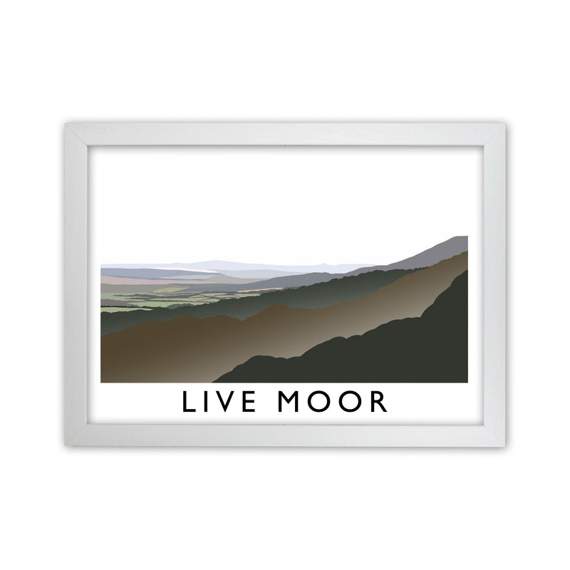 Live Moor Framed Digital Art Print by Richard O'Neill White Grain