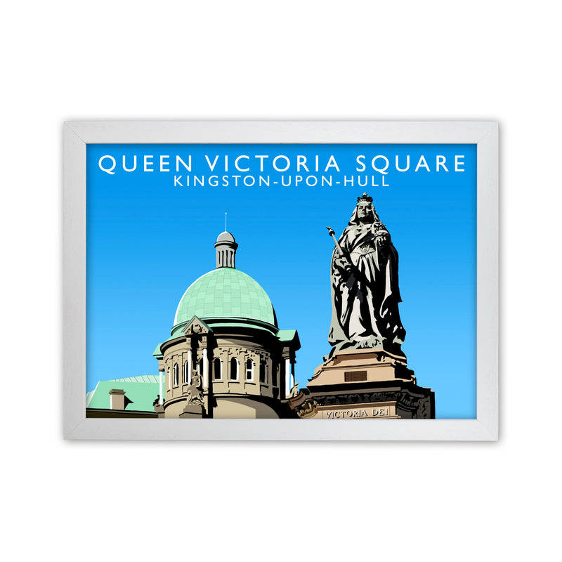 Queen Victoria Square Art Print by Richard O'Neill White Grain