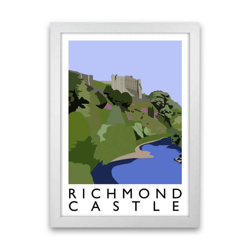Richmond Castle Art Print by Richard O'Neill White Grain