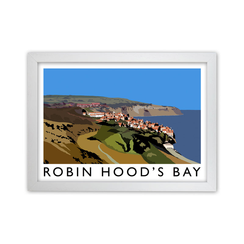 Robin Hood's Bay Art Print by Richard O'Neill White Grain