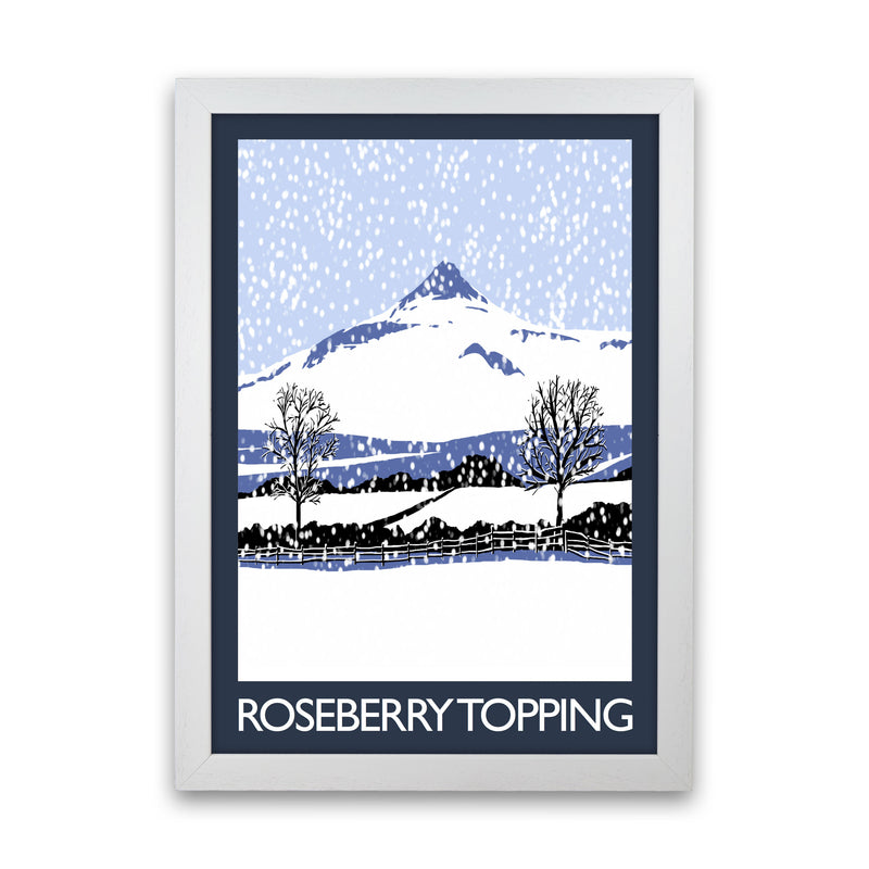 Roseberry Topping Art Print by Richard O'Neill White Grain