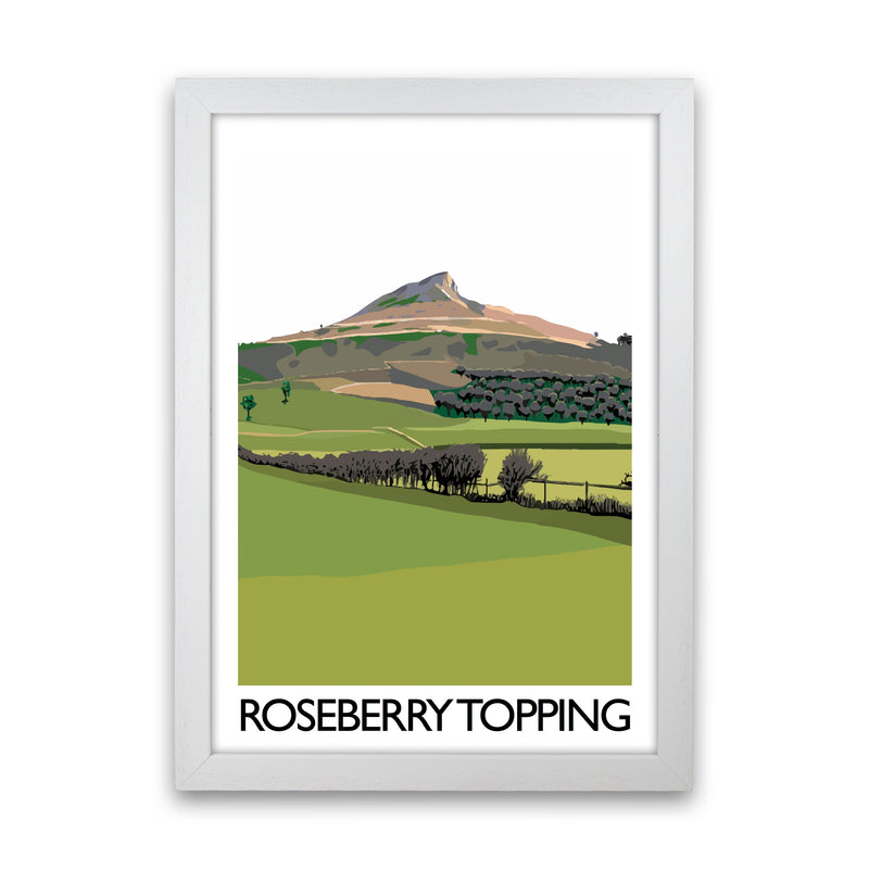 Roseberry Topping Art Print by Richard O'Neill White Grain