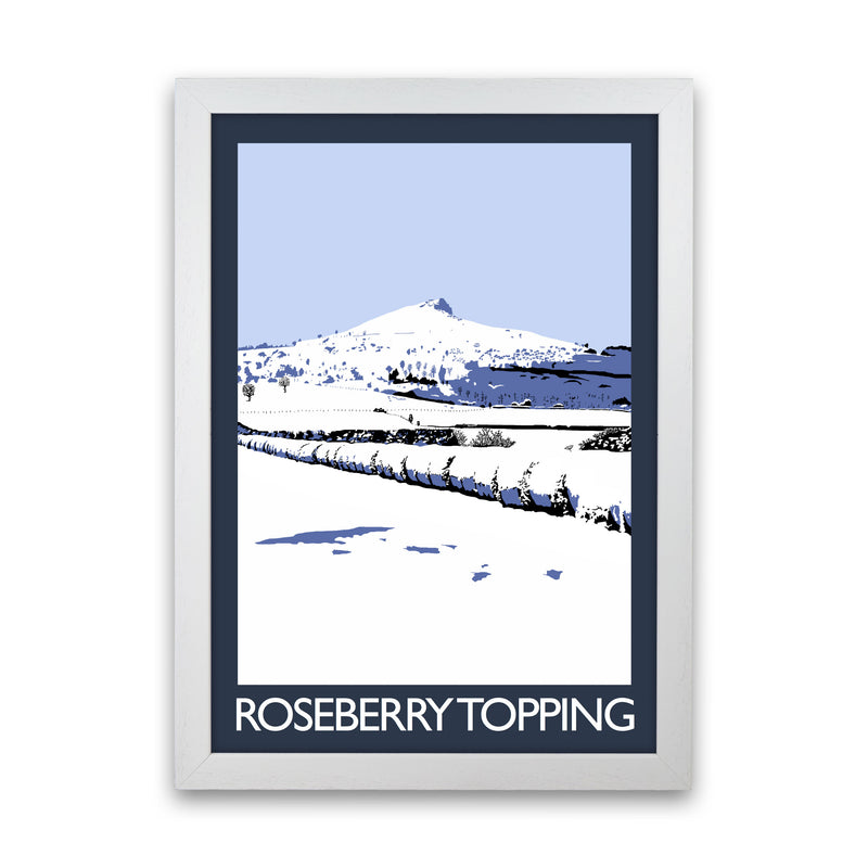 Roseberry Topping Art Print by Richard O'Neill White Grain