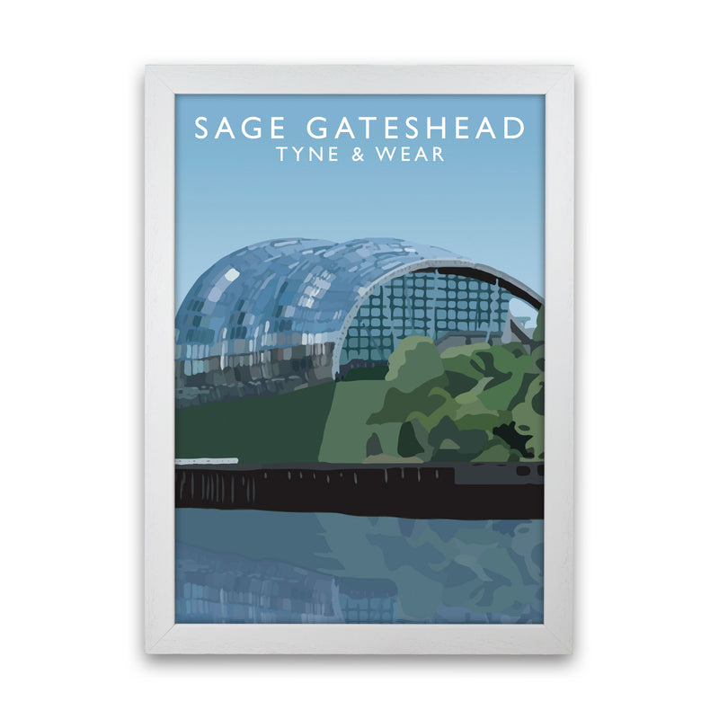 Sage Gateshead Tyne & Wear Art Print by Richard O'Neill White Grain