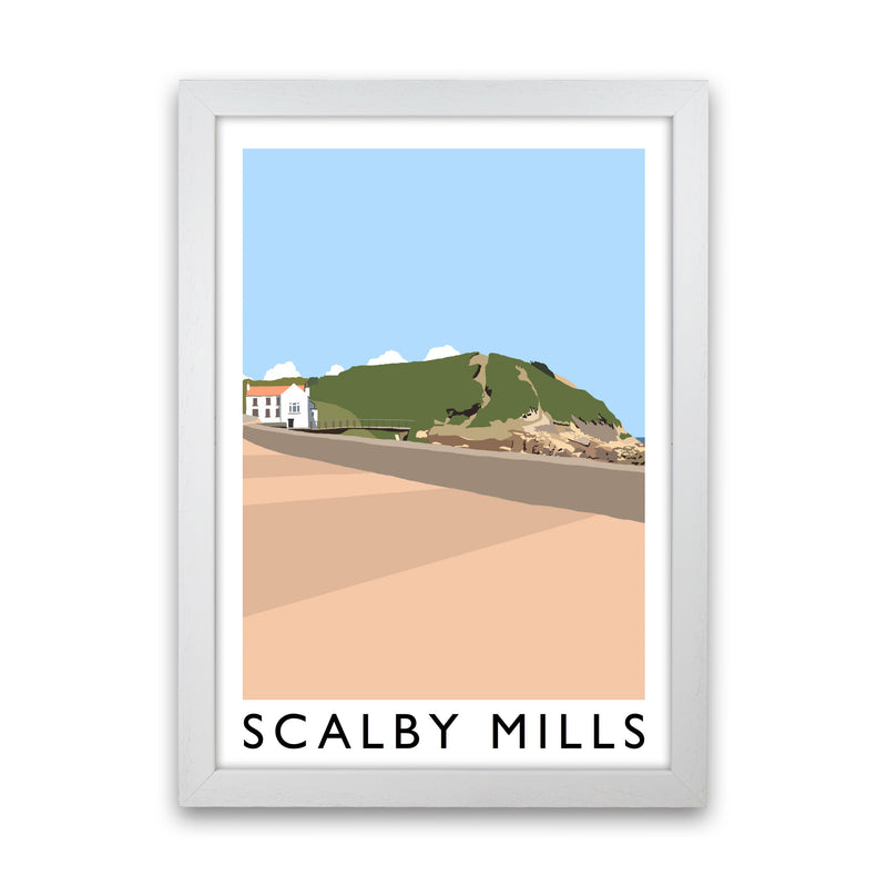 Scalby Mills Art Print by Richard O'Neill White Grain