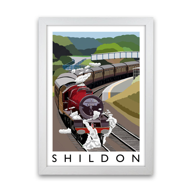 Shildon Art Print by Richard O'Neill White Grain