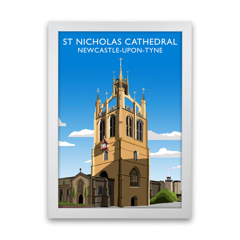 St Nicholas Cathedral Newcastle-Upon-Tyne, Art Print by Richard O'Neill White Grain