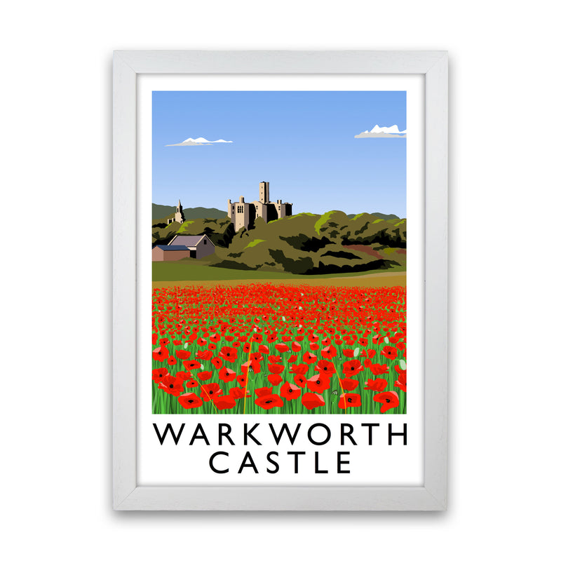 Warkworth Castle Art Print by Richard O'Neill White Grain