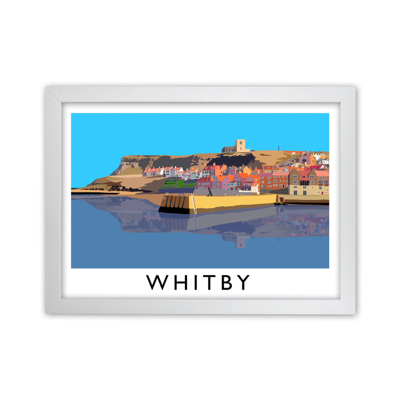 Whitby Framed Digital Art Print by Richard O'Neill White Grain