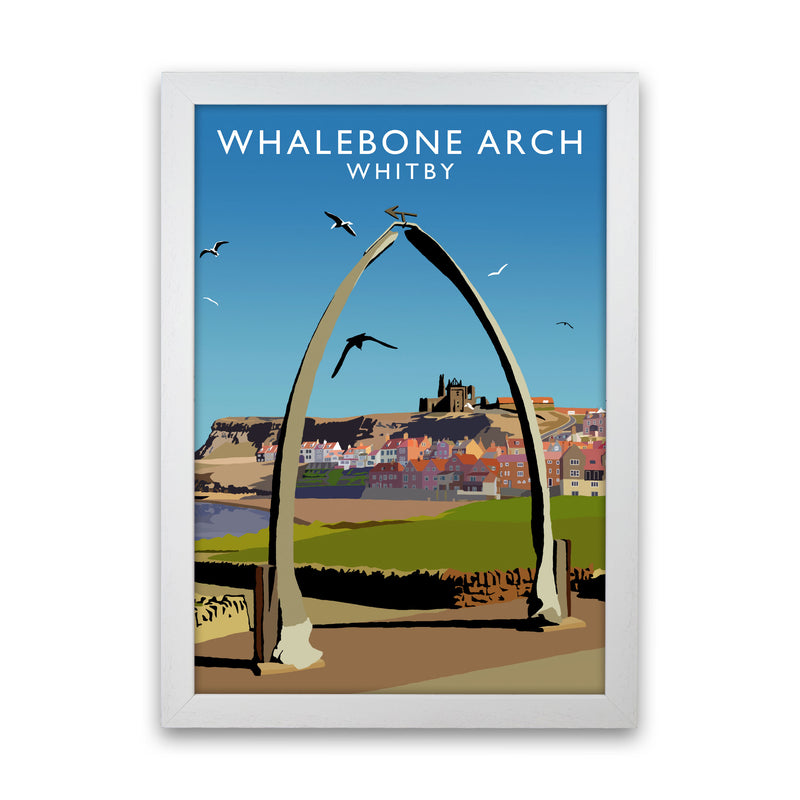 Whalebone Arch Whitby Art Print by Richard O'Neill White Grain
