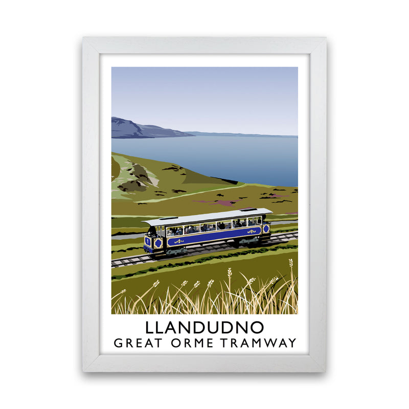 Llando Great Orme Tramway Art Print by Richard O'Neill White Grain