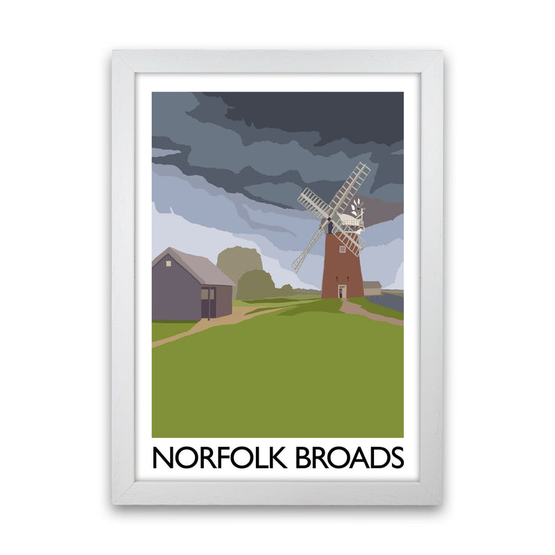 Norfolk Broads Art Print by Richard O'Neill White Grain