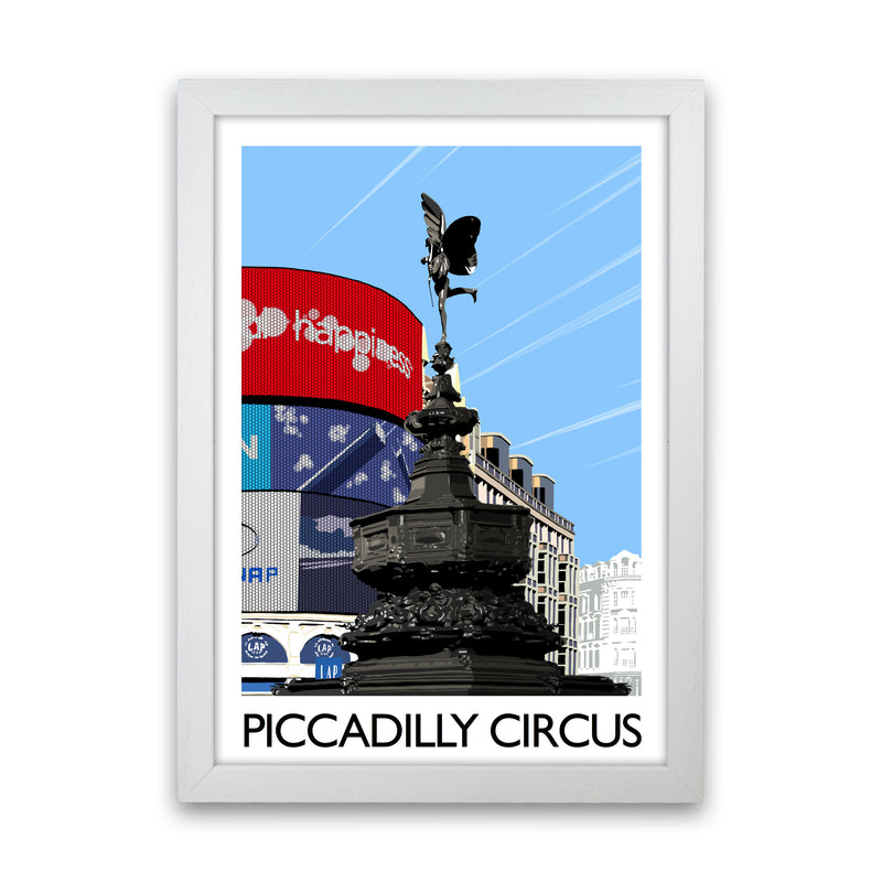 Piccadilly Circus London Art Print by Richard O'Neill White Grain