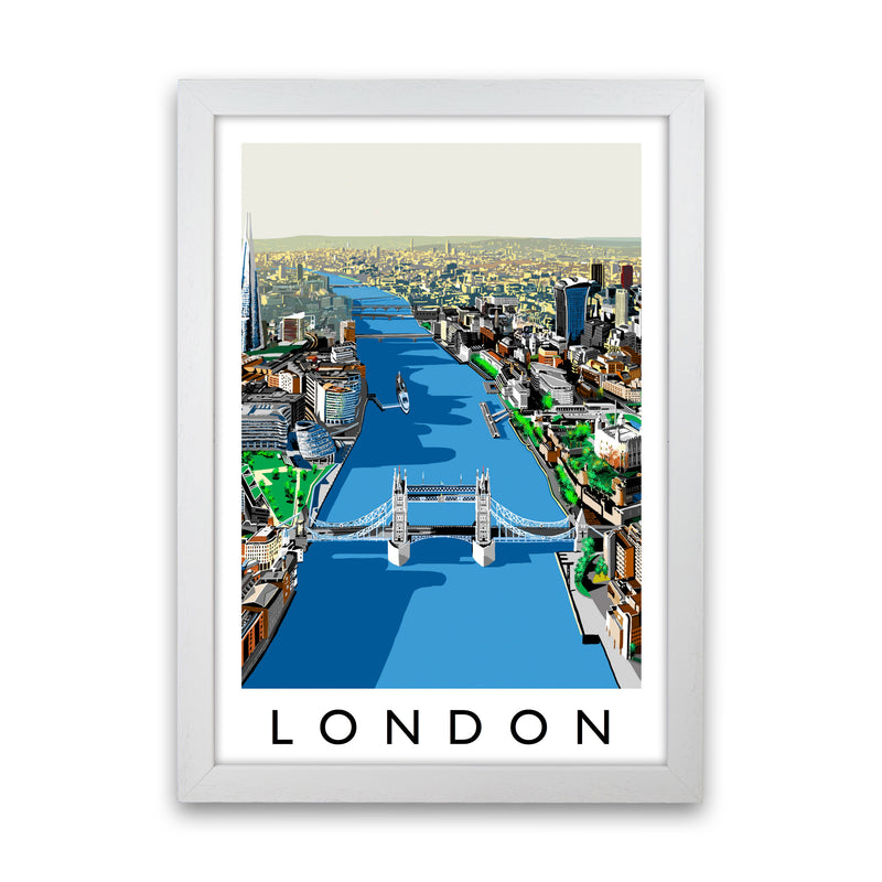 London Travel Art Print by Richard O'Neill White Grain