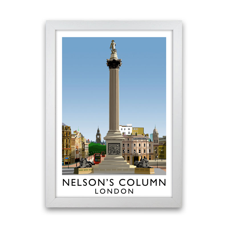 Nelson's Column London Art Print by Richard O'Neill White Grain