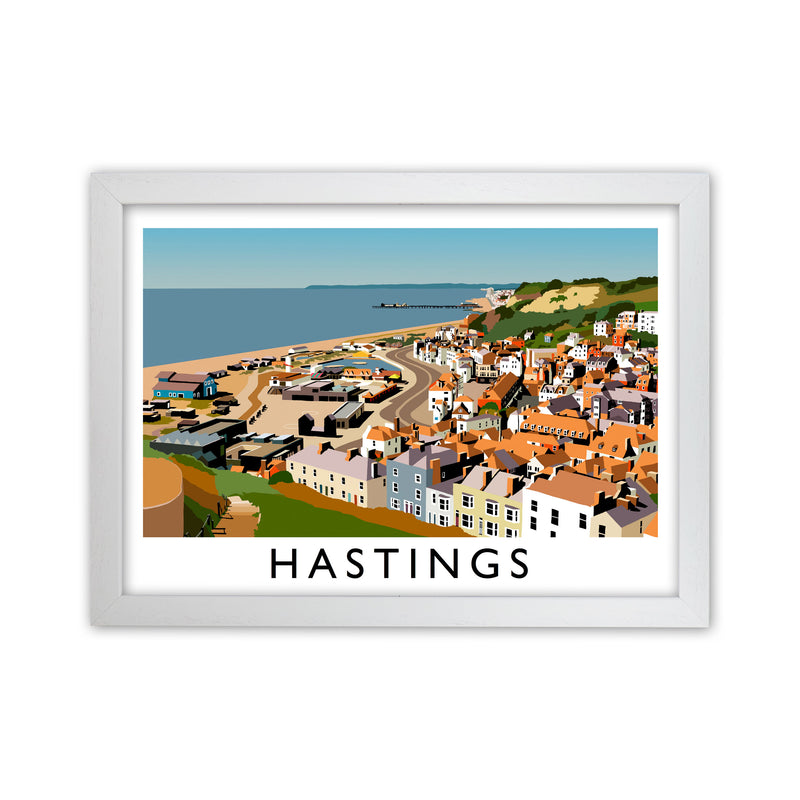 Hastings Framed Digital Art Print by Richard O'Neill White Grain