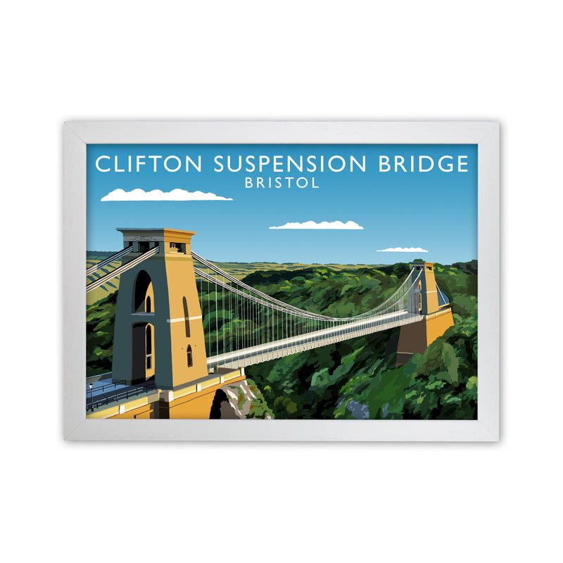 Clifton Suspension Bridge Bristol Framed Art Print by Richard O'Neill White Grain